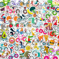53 PCS Bicycles Stickers