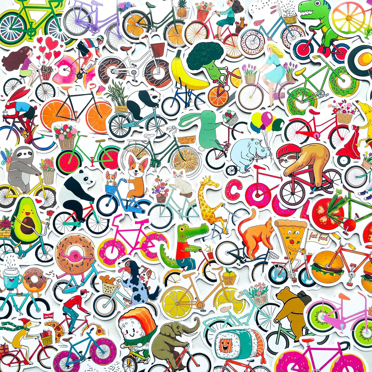 53 PCS Bicycles Stickers